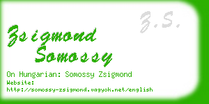 zsigmond somossy business card